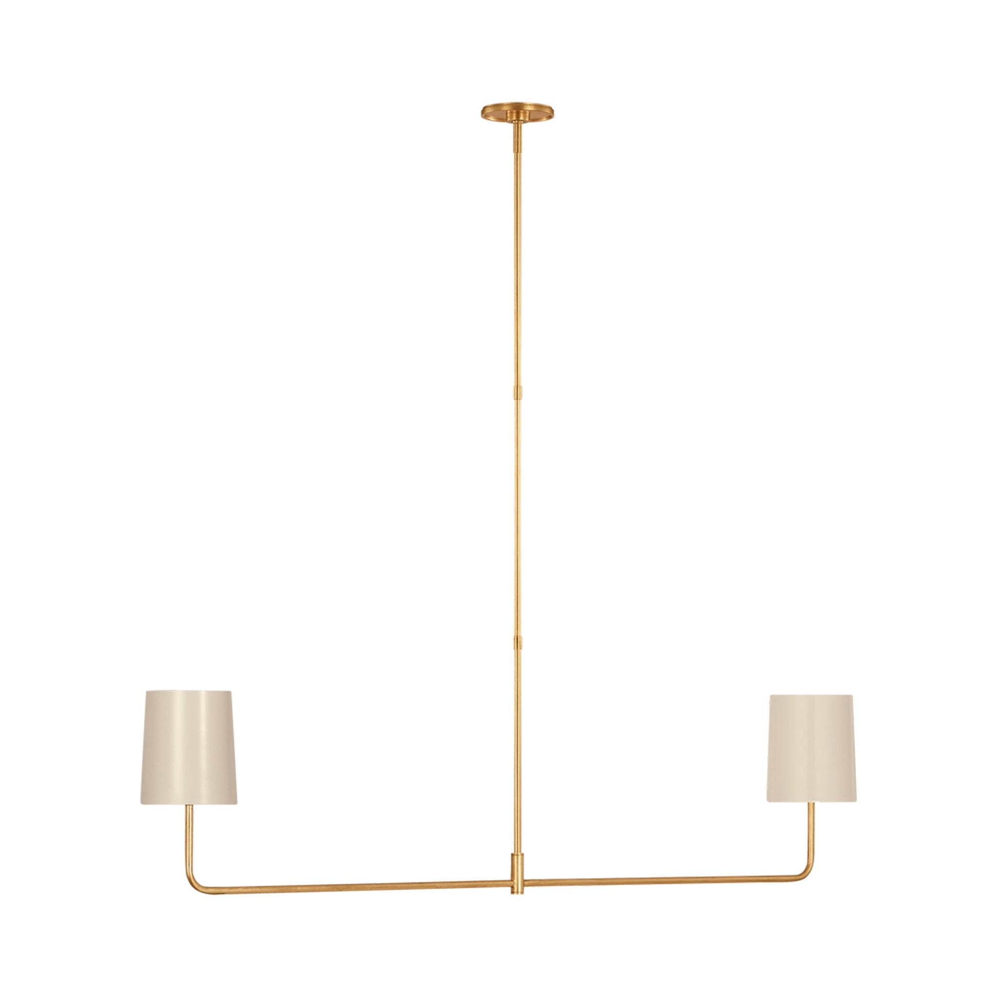 Go Lightly Linear Chandelier in Gild/China White (2-Light).