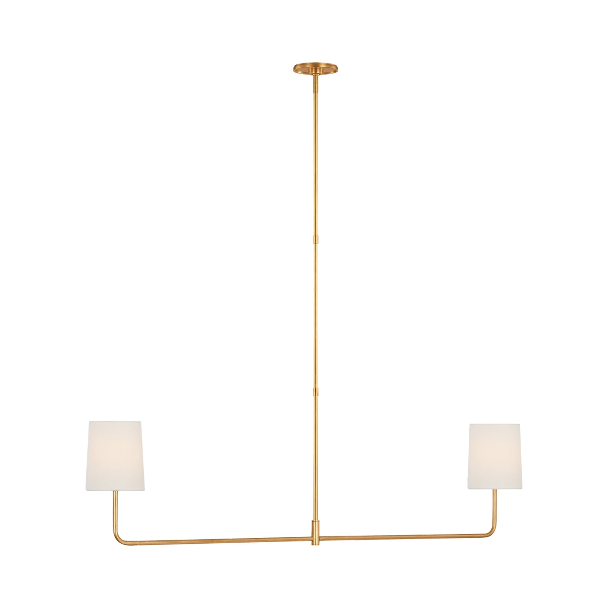 Go Lightly Linear Chandelier in Gild/Linen (2-Light).
