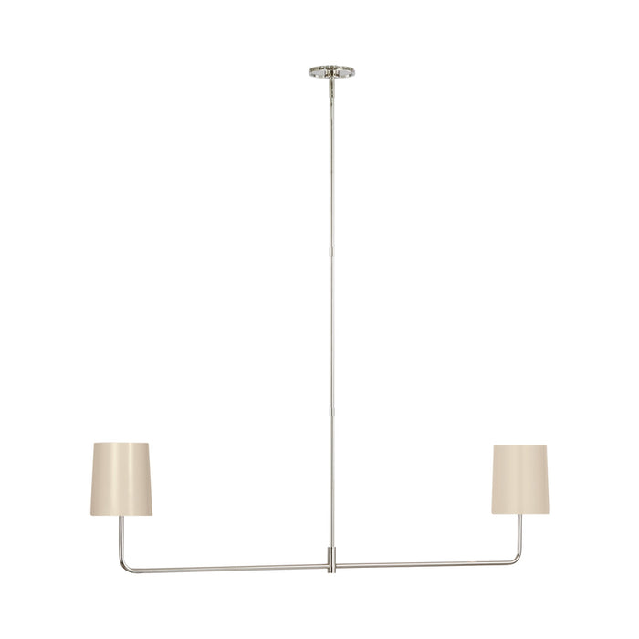 Go Lightly Linear Chandelier in Polished Nickel/China White (2-Light).