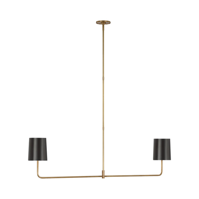 Go Lightly Linear Chandelier in Soft Brass/Bronze (2-Light).