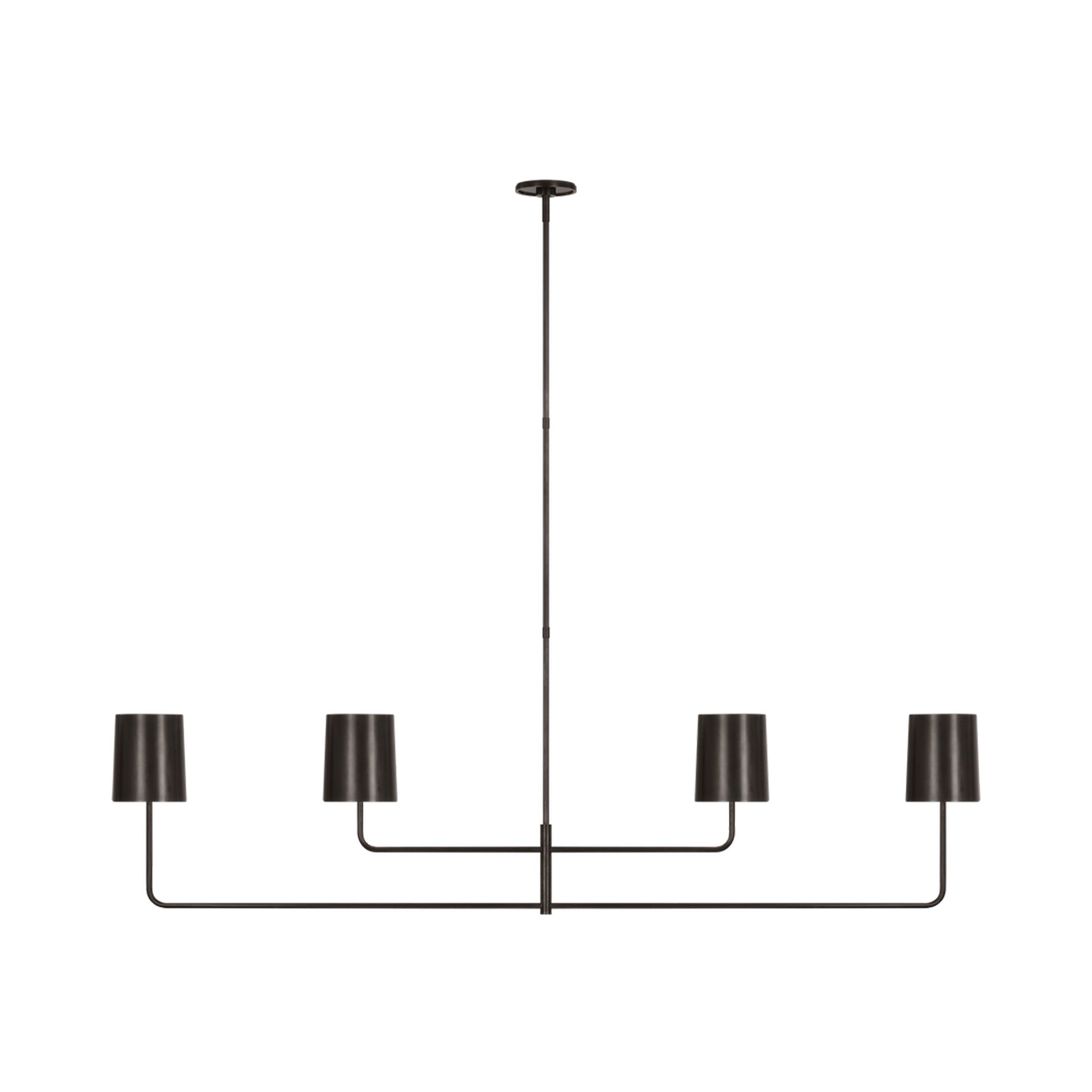 Go Lightly Linear Chandelier in Bronze (4-Light).
