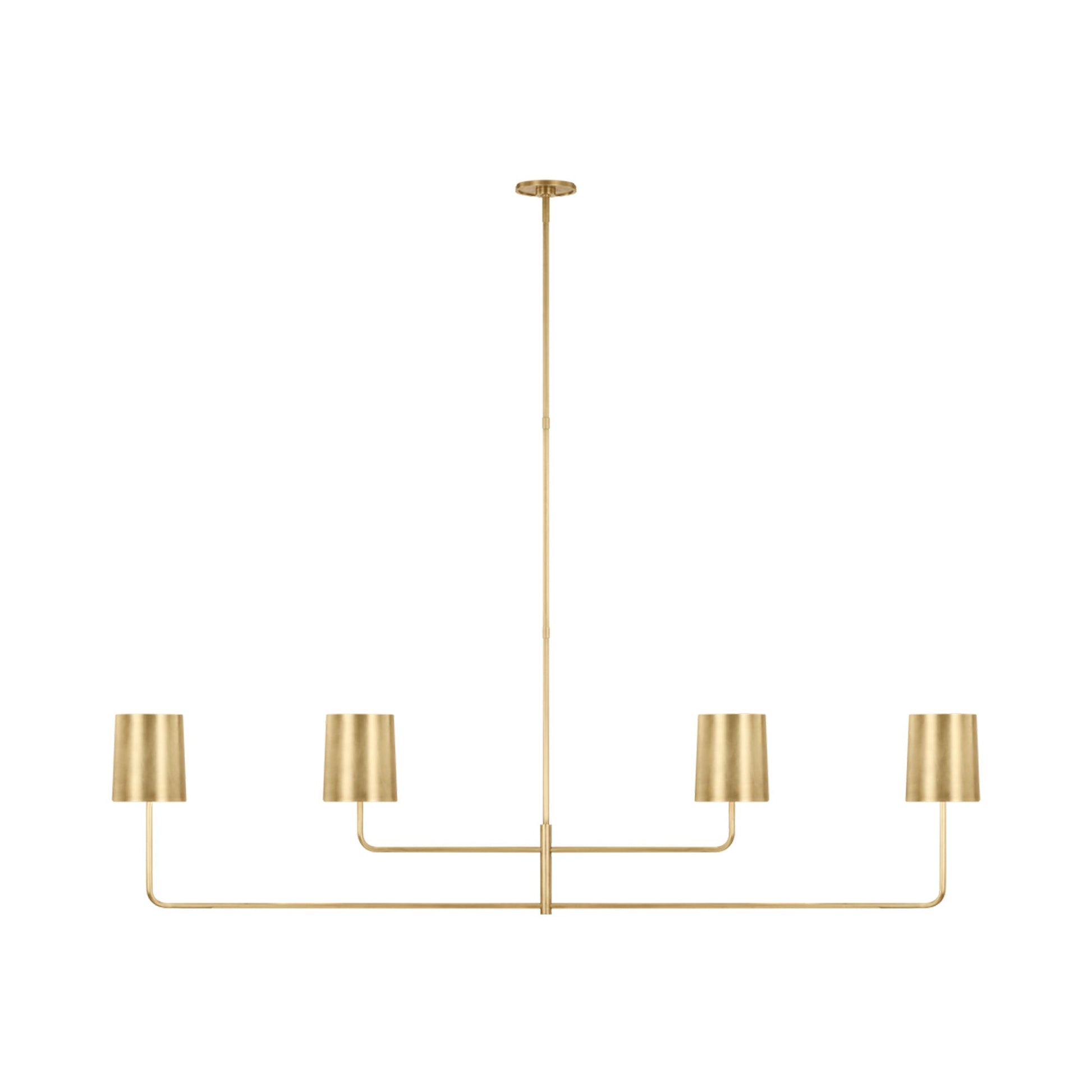 Go Lightly Linear Chandelier in Soft Brass (4-Light).