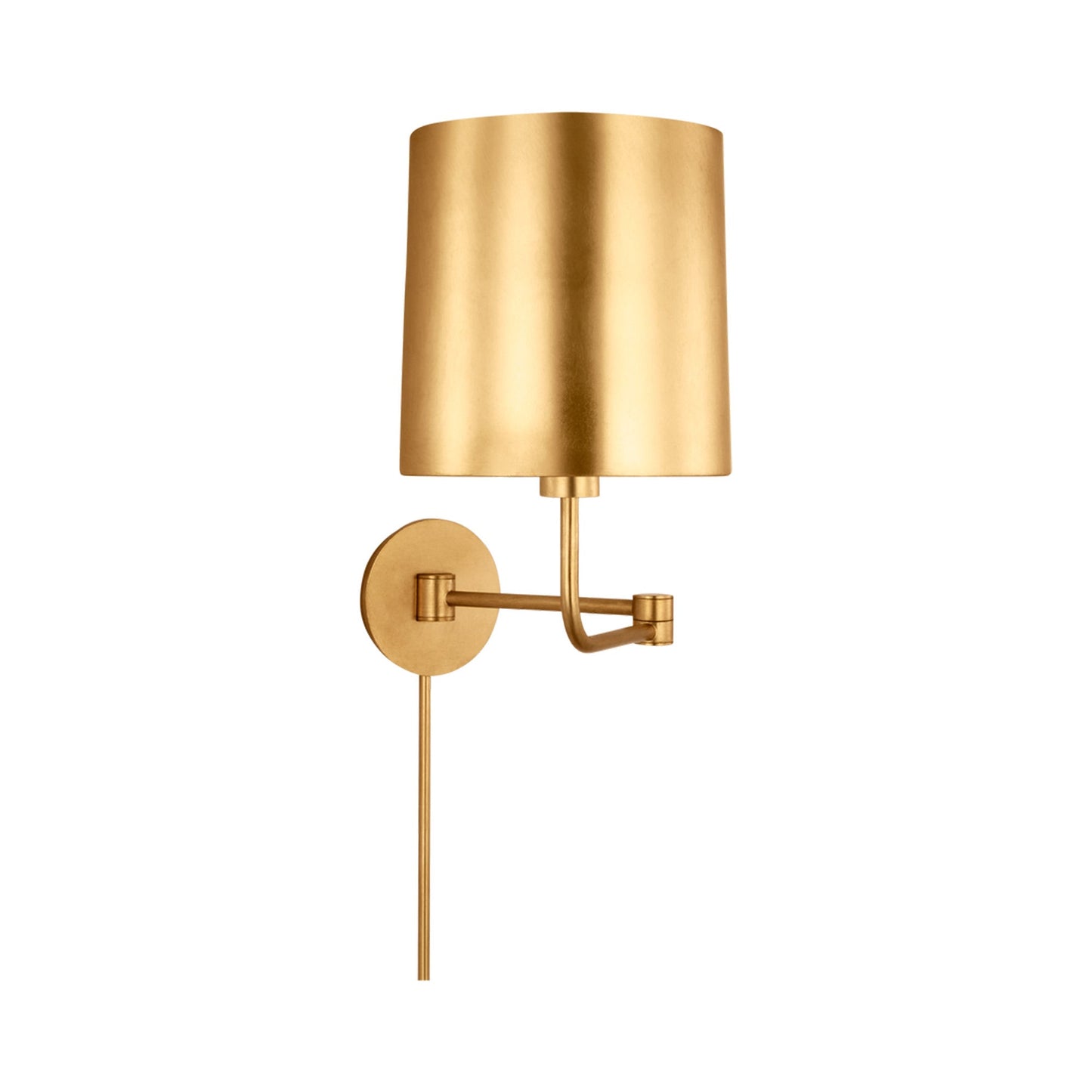 Go Lightly Swing Arm Wall Light in Gild.