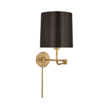 Go Lightly Swing Arm Wall Light in Soft Brass/Bronze.