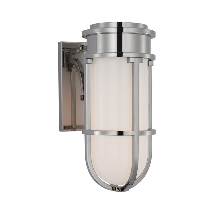 Gracie Tall Bracketed Wall Light in Polished Nickel.
