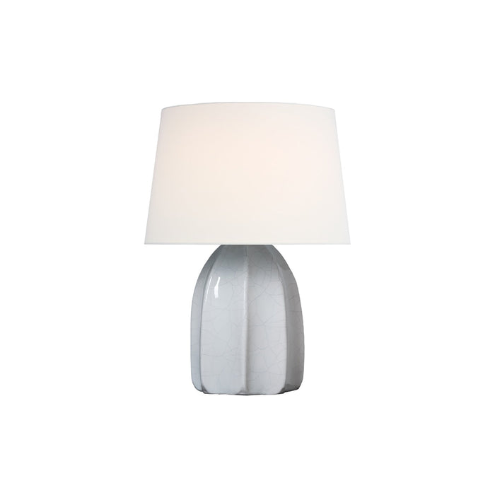 Melanie LED Table Lamp in Crackled Ivory(Small).
