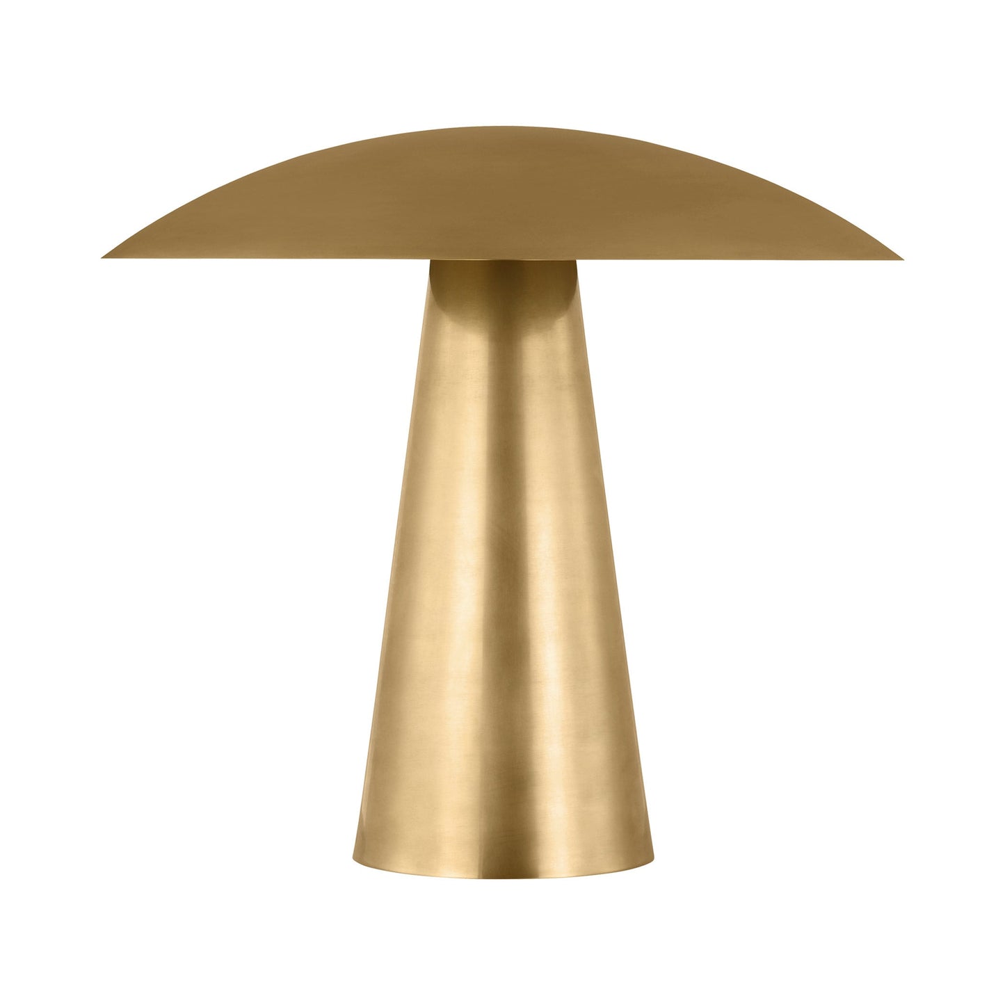 Aegis LED Table Lamp in Natural Brass.