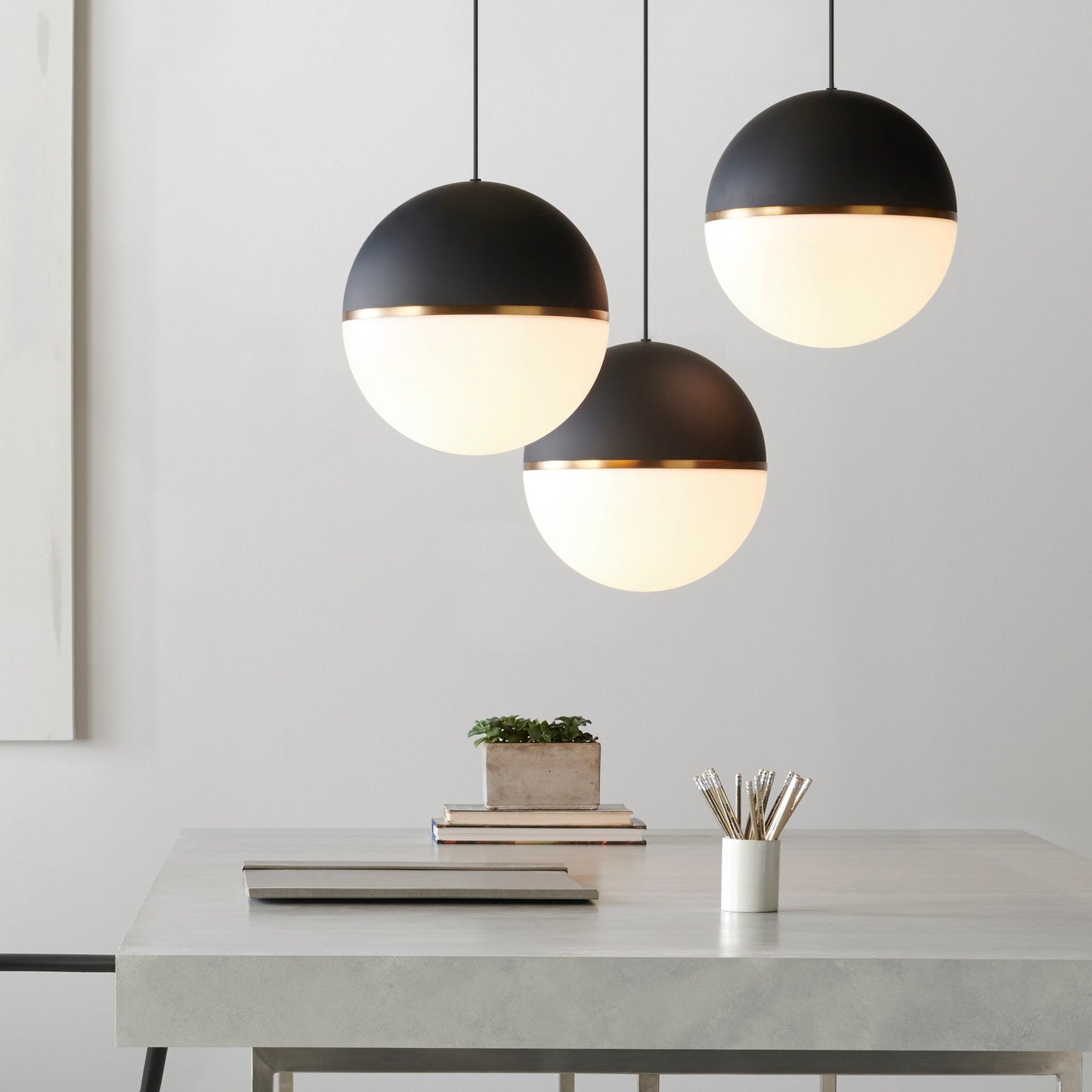 Akova Grande Pendant Light in office.