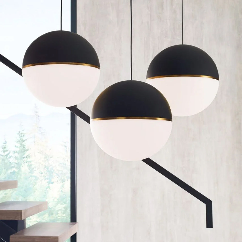 Akova Grande Pendant Light in living room.