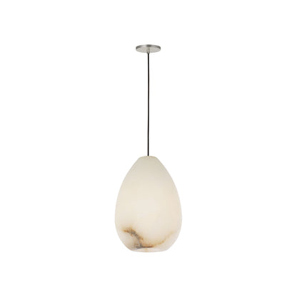 Alina Alabaster Pendant Light in Polished Nickel (Small).