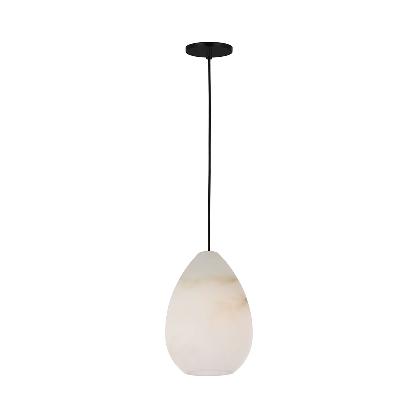Alina Alabaster Pendant Light in Nightshade Black (Medium).