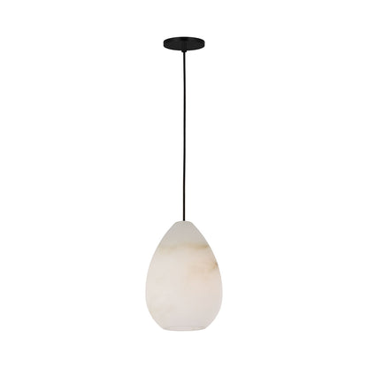 Alina Alabaster Pendant Light in Nightshade Black (Medium).