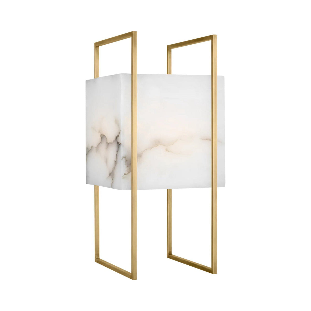 Aloft LED Rechargeable Table Lamp in Hand-Rubbed Antique Brass.