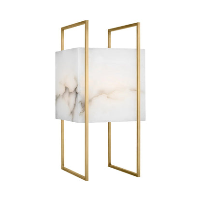 Aloft LED Rechargeable Table Lamp in Hand-Rubbed Antique Brass.