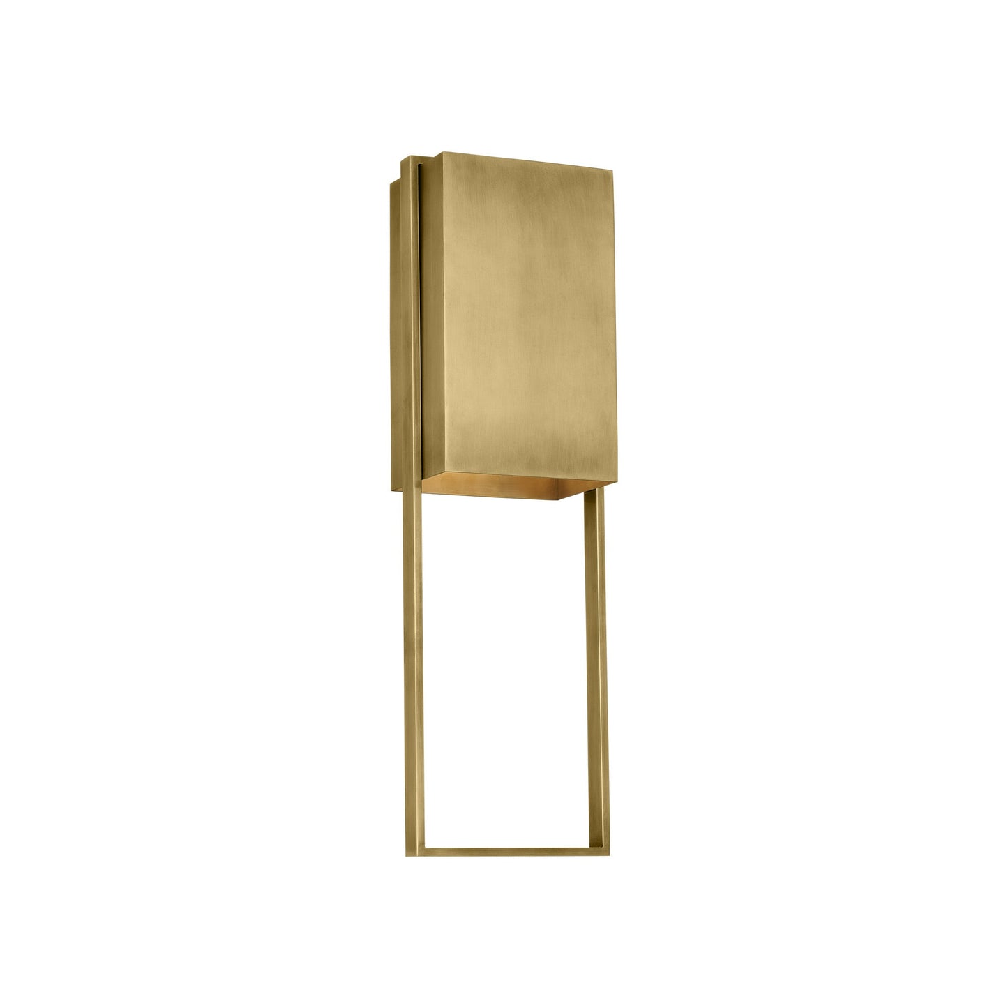 Alude Outdoor LED Wall Light in Hand-Rubbed Antique Brass (24-Inch).