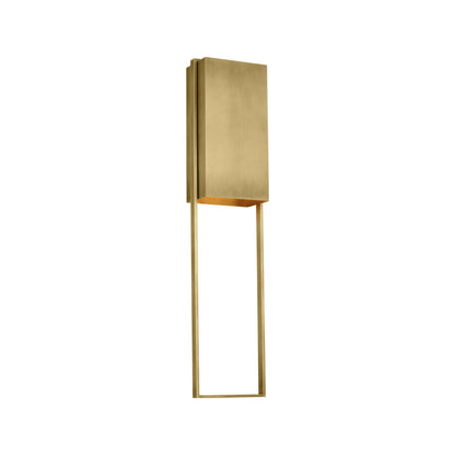 Alude Outdoor LED Wall Light in Hand-Rubbed Antique Brass (36-Inch).