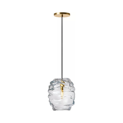 Audra Pendant Light in Hand-Rubbed Antique Brass.