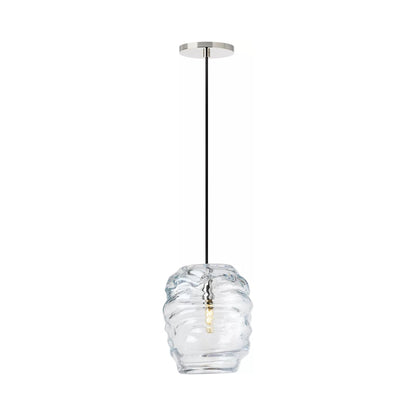 Audra Pendant Light in Polished Nickel.