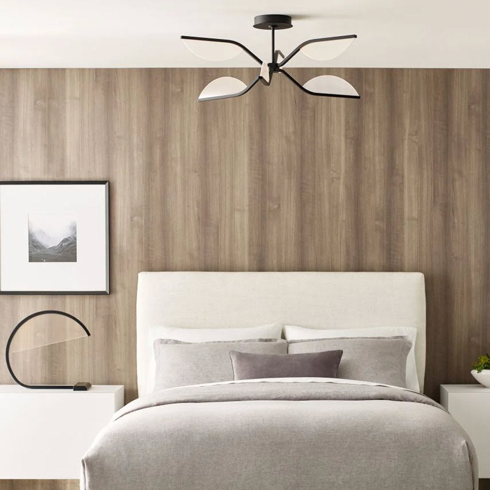 Belterra LED Semi Flush Ceiling Light in bedroom.