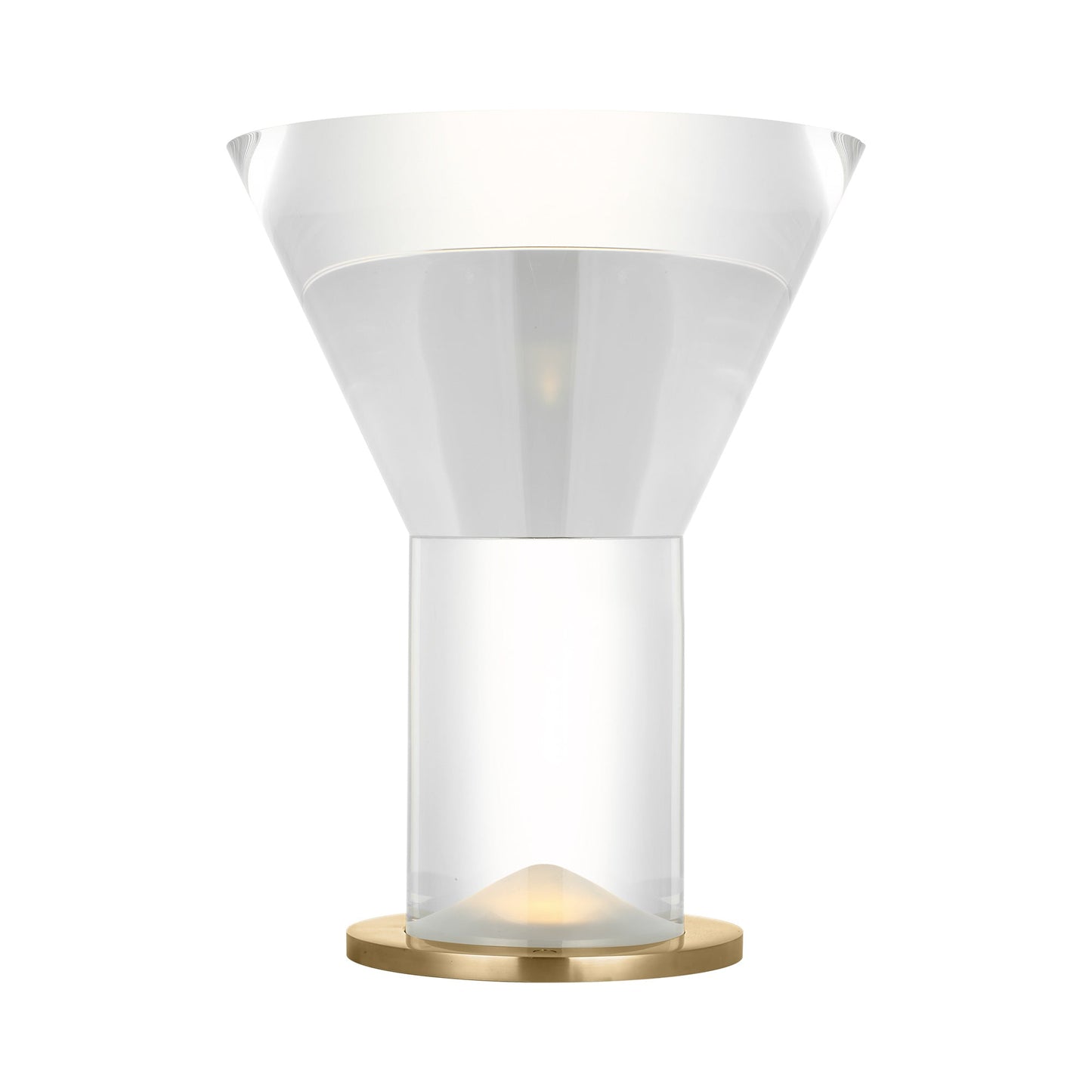 Beryl Inverted LED Table Lamp in Hand-Rubbed Antique Brass.