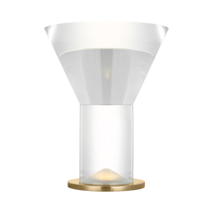 Beryl Inverted LED Table Lamp in Hand-Rubbed Antique Brass.