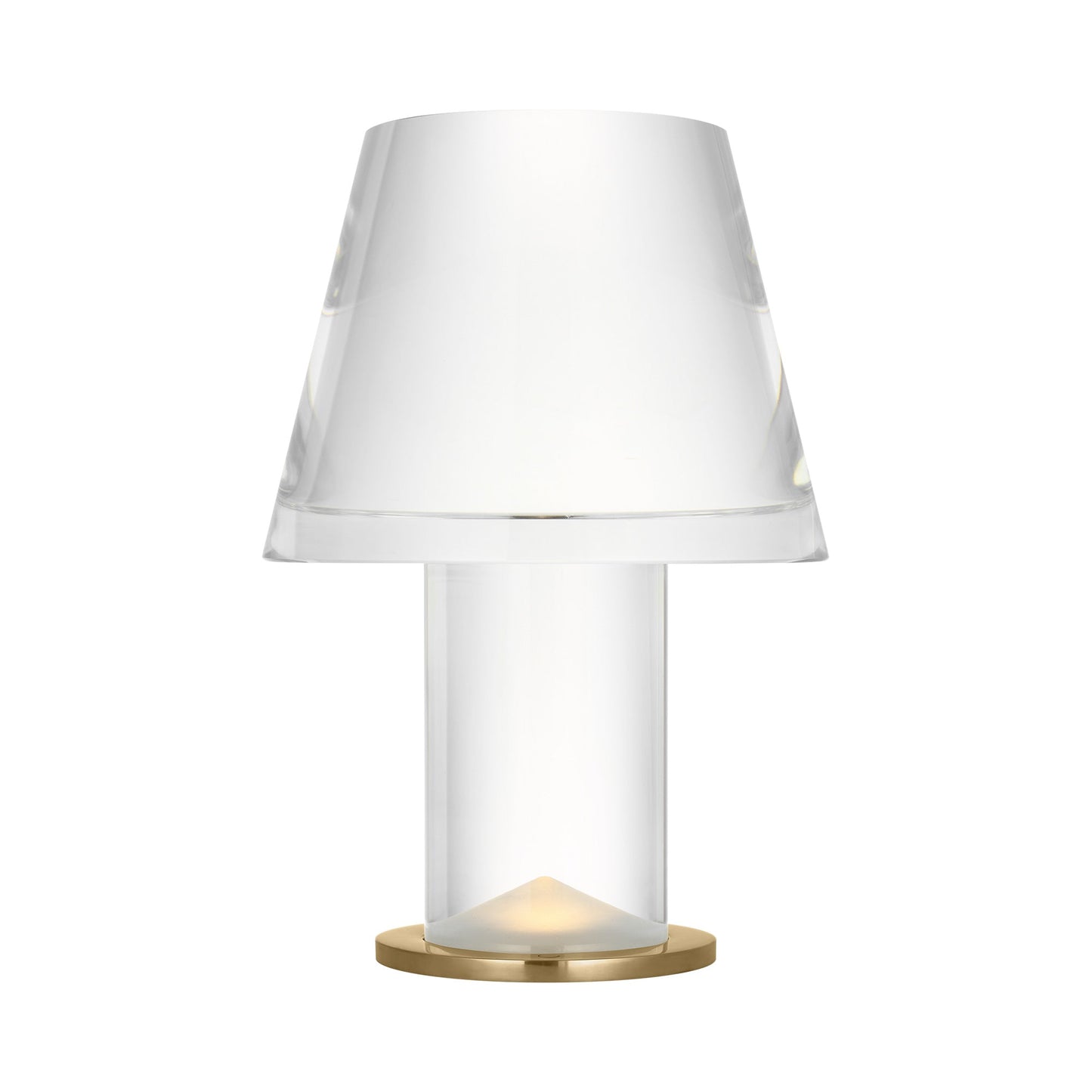 Beryl Tapered LED Table Lamp in Hand-Rubbed Antique Brass.