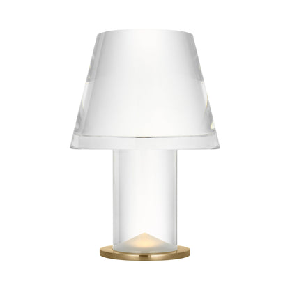 Beryl Tapered LED Table Lamp in Hand-Rubbed Antique Brass.