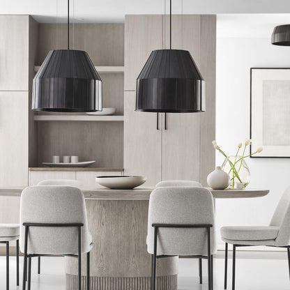 Bling LED Pendant Light in dining room.