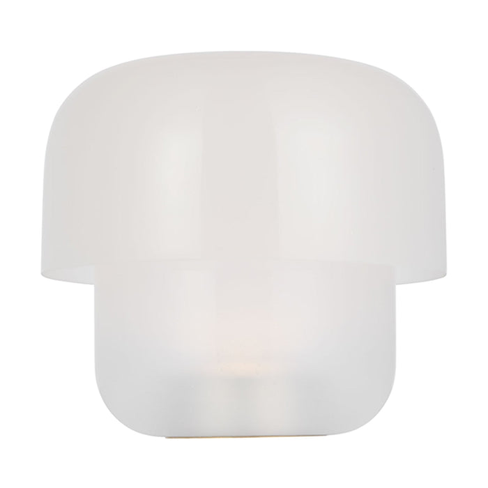 Bolete LED Table Lamp in Seeded Cream (18-Inch).