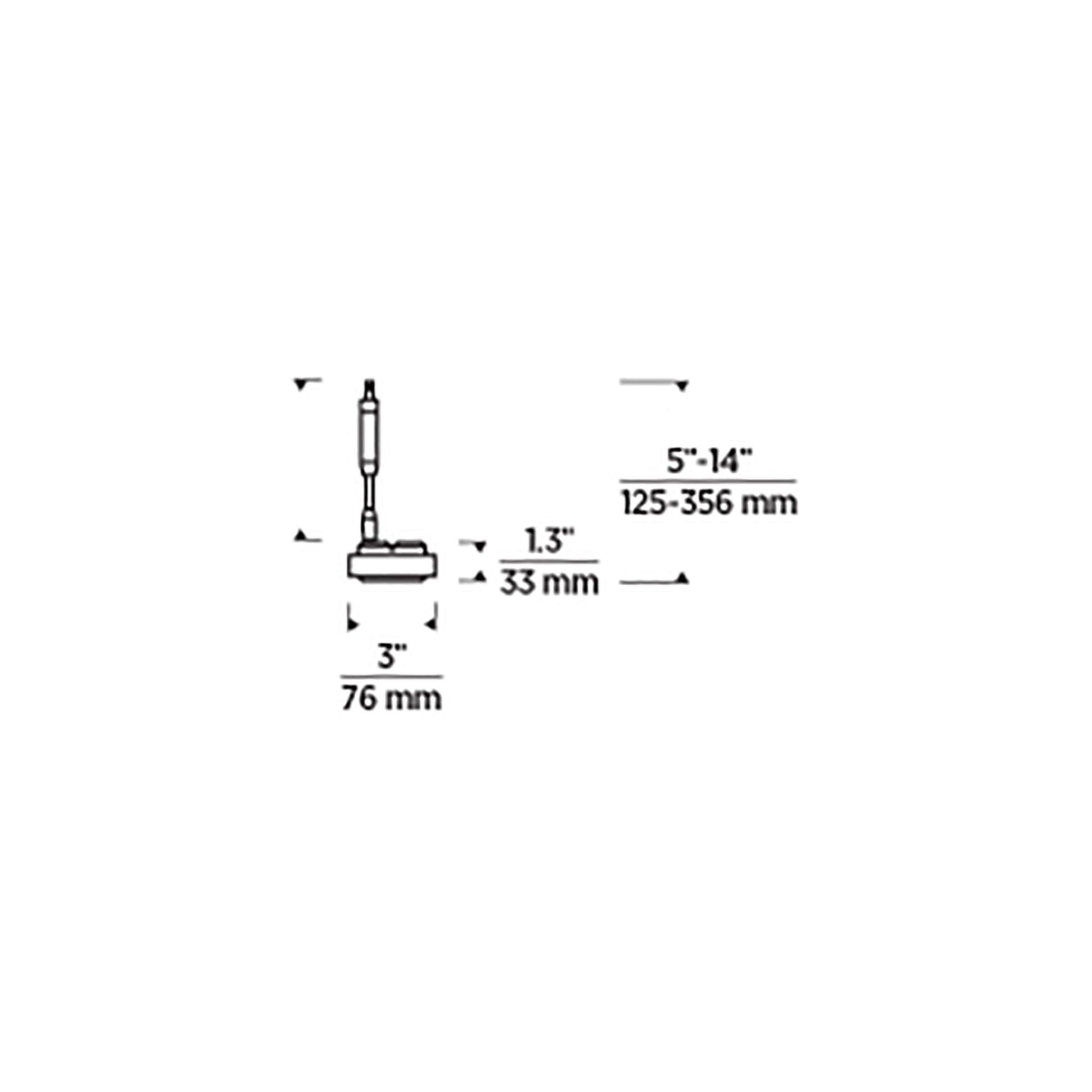 Brim LED FreeJack Head - line drawing.