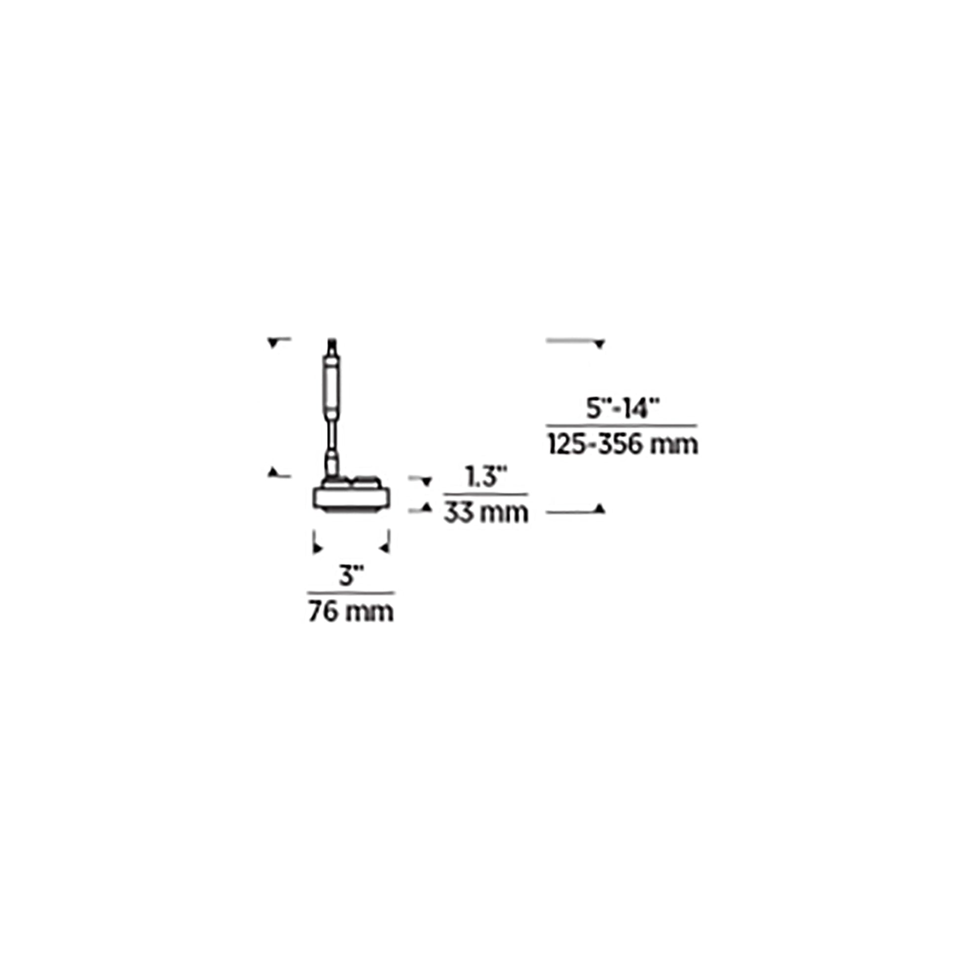 Brim LED MonoPoint Head - line drawing.