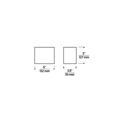 Brompton LED Wall Light - line drawing.