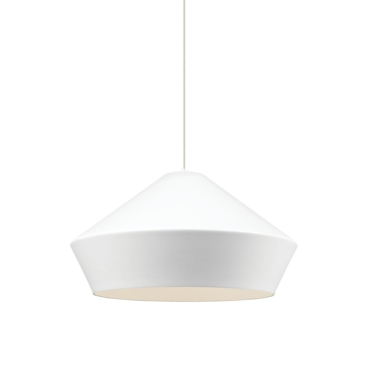Brummel Grande Pendant Light in White/Matte White.