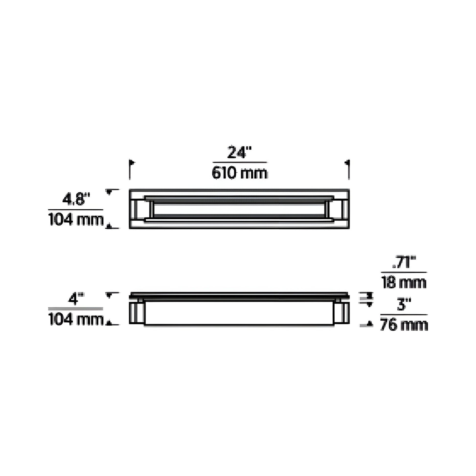 Capa LED Bath Vanity Light - line drawing.