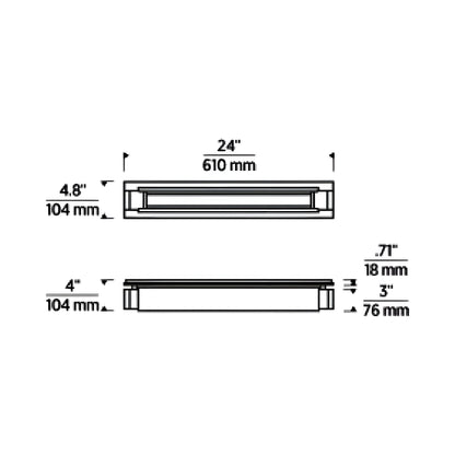 Capa LED Bath Vanity Light - line drawing.