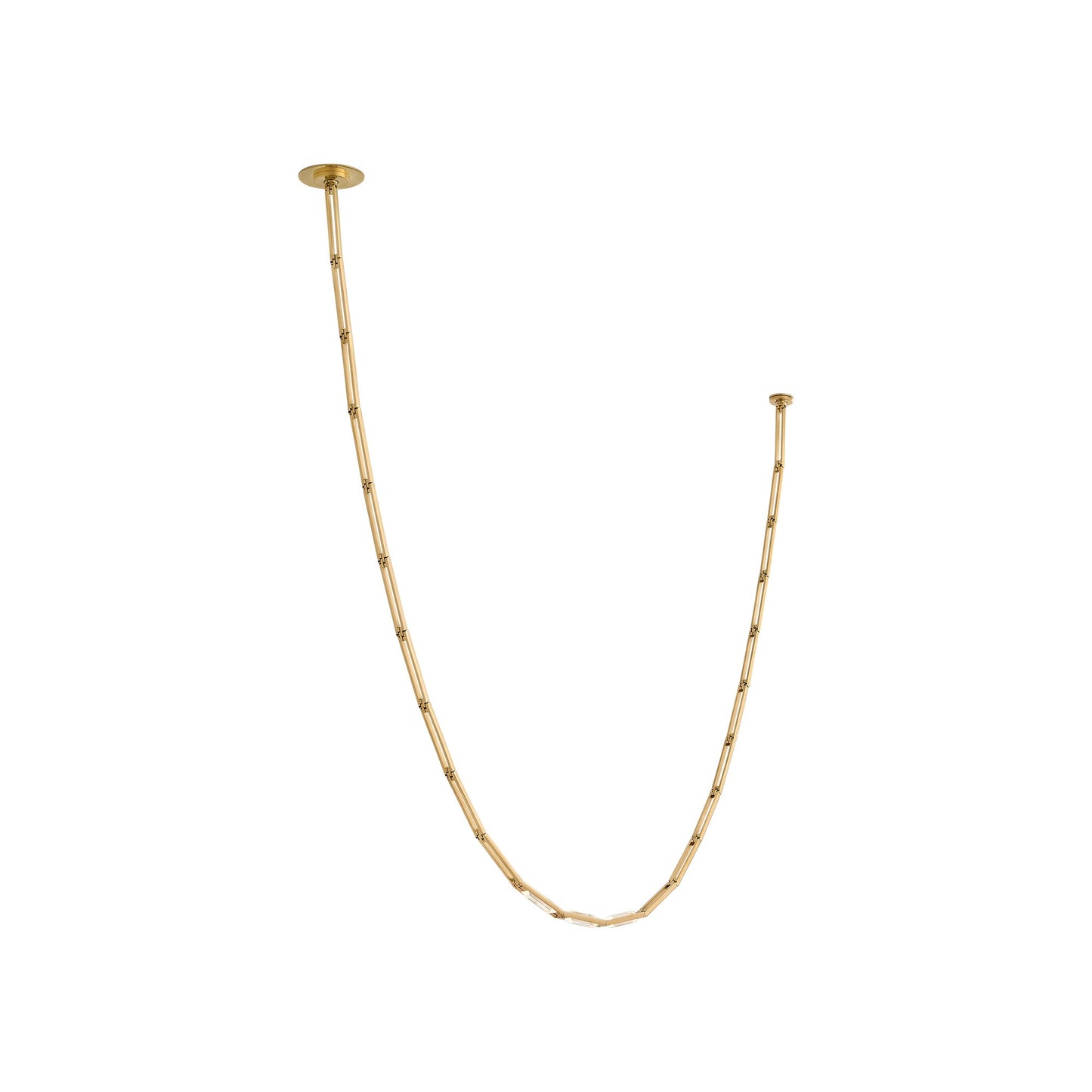 Catena Link LED Chandelier in Hand-Rubbed Antique Brass (119.6-Inch).