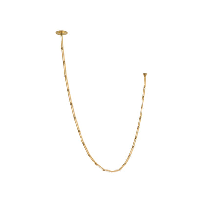 Catena Link LED Chandelier in Hand-Rubbed Antique Brass (119.6-Inch).