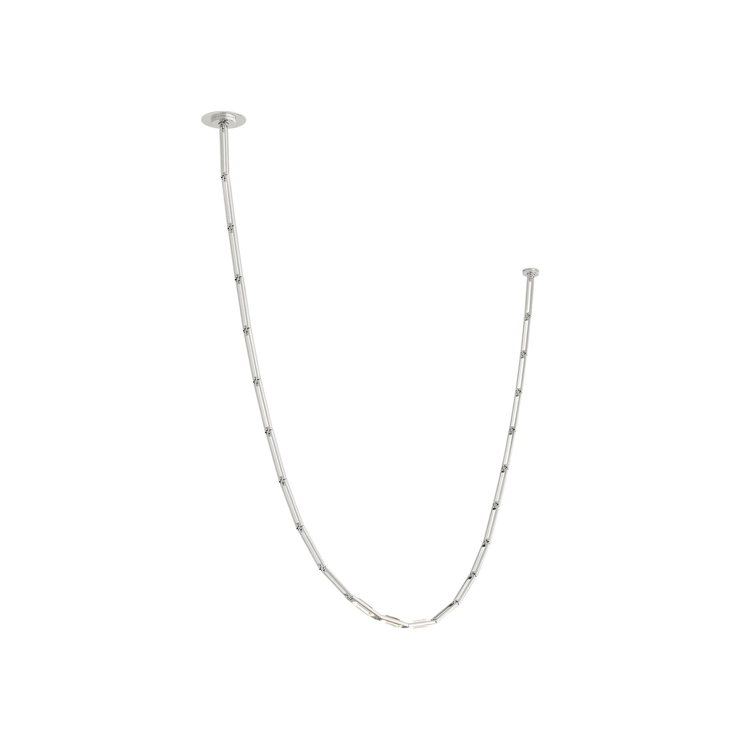 Catena Link LED Chandelier in Polished Nickel (119.6-Inch).