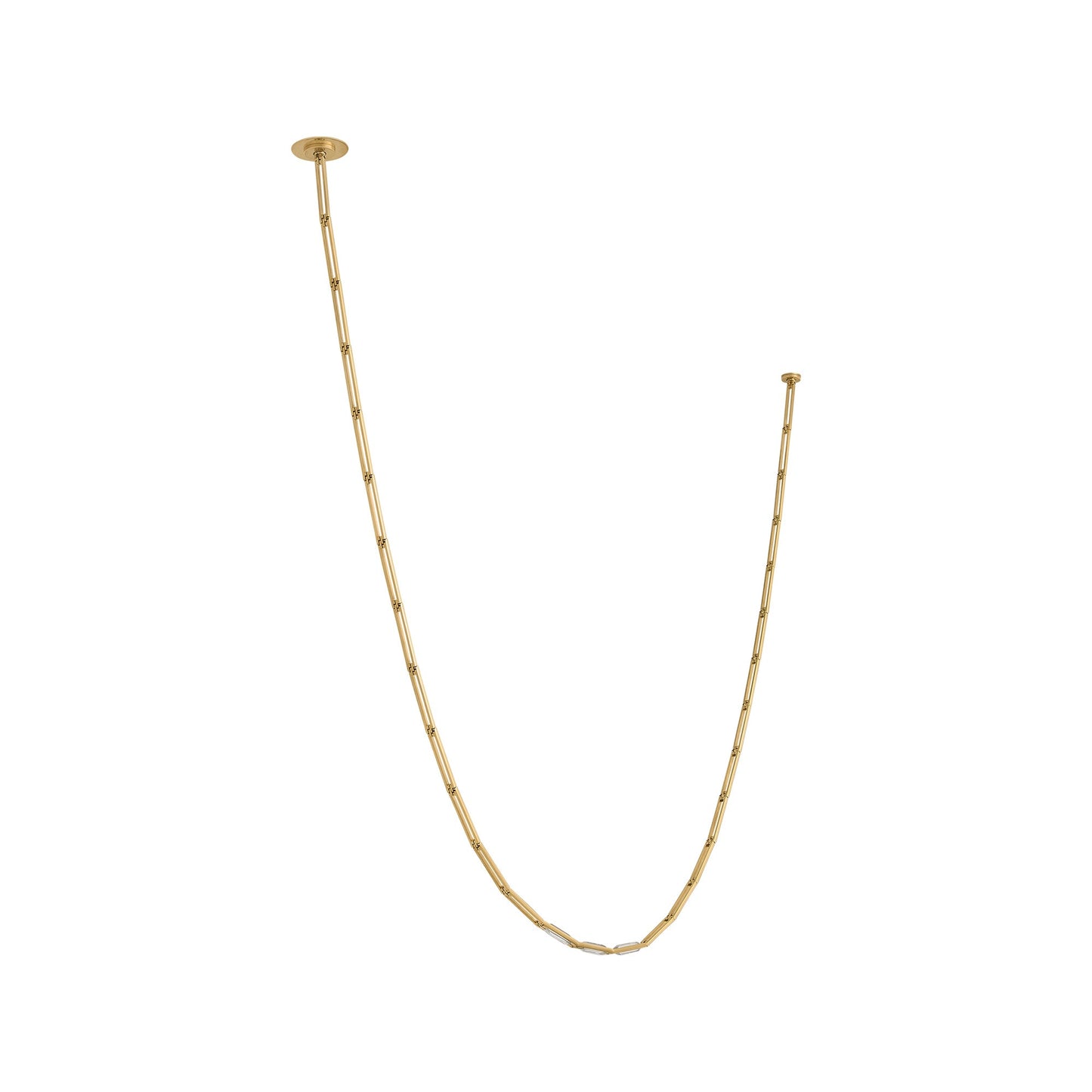 Catena Link LED Chandelier in Hand-Rubbed Antique Brass (150.4-Inch).