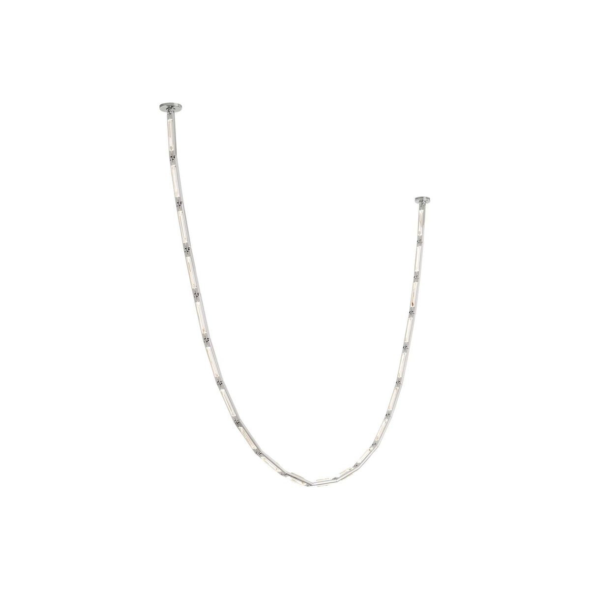 Catena Link LED Chandelier in Polished Nickel (103.2-Inch).