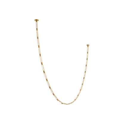 Catena Link LED Chandelier in Hand-Rubbed Antique Brass (118.6-Inch).
