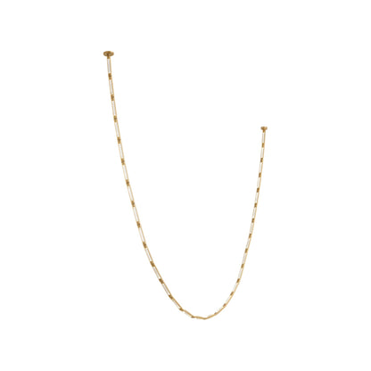 Catena Link LED Chandelier in Hand-Rubbed Antique Brass (149.4-Inch).