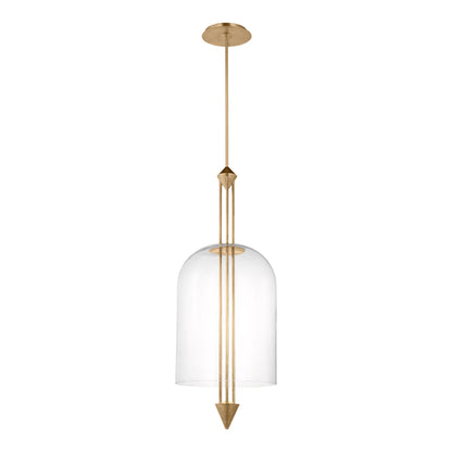Cathedral LED Pendant Light in Natural Brass (X-Large).