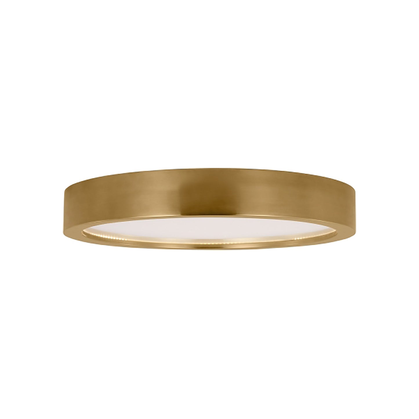 Cerne LED Flush Mount Ceiling Light in Natural Brass (Medium).