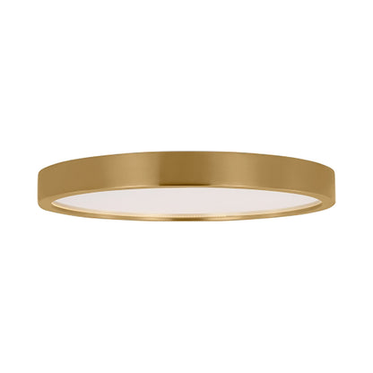 Cerne LED Flush Mount Ceiling Light in Natural Brass (Large).