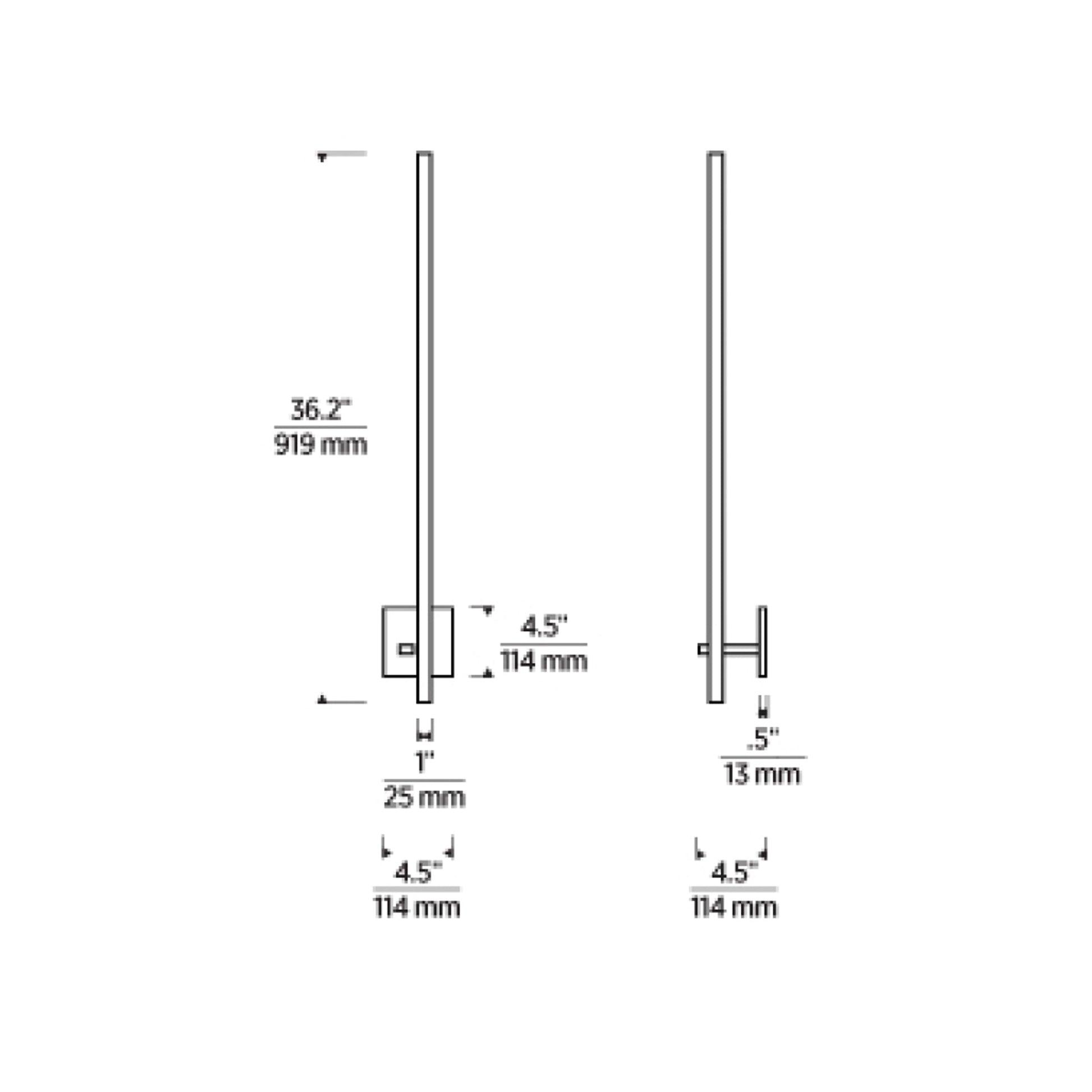 Cityscape LED Wall Light - line drawing.