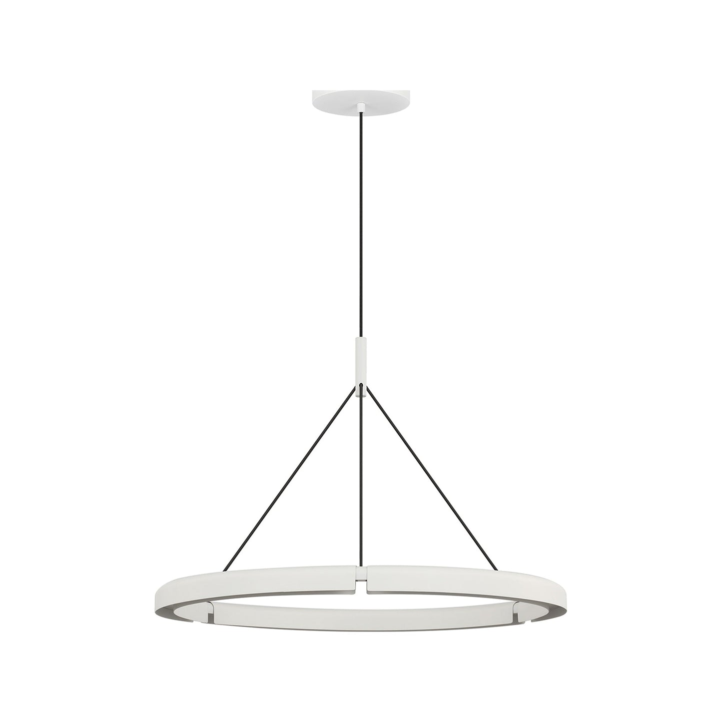 Cloak LED Chandelier in Matte White (30.4-Inch).