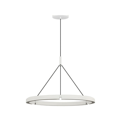 Cloak LED Chandelier in Matte White (30.4-Inch).