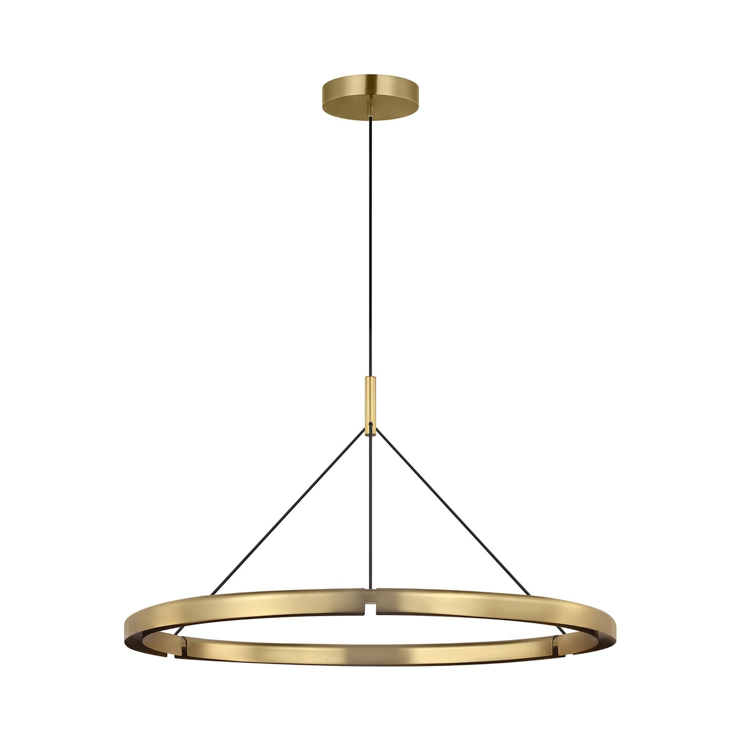 Cloak LED Chandelier in Hand-Rubbed Antique Brass (36.6-Inch).