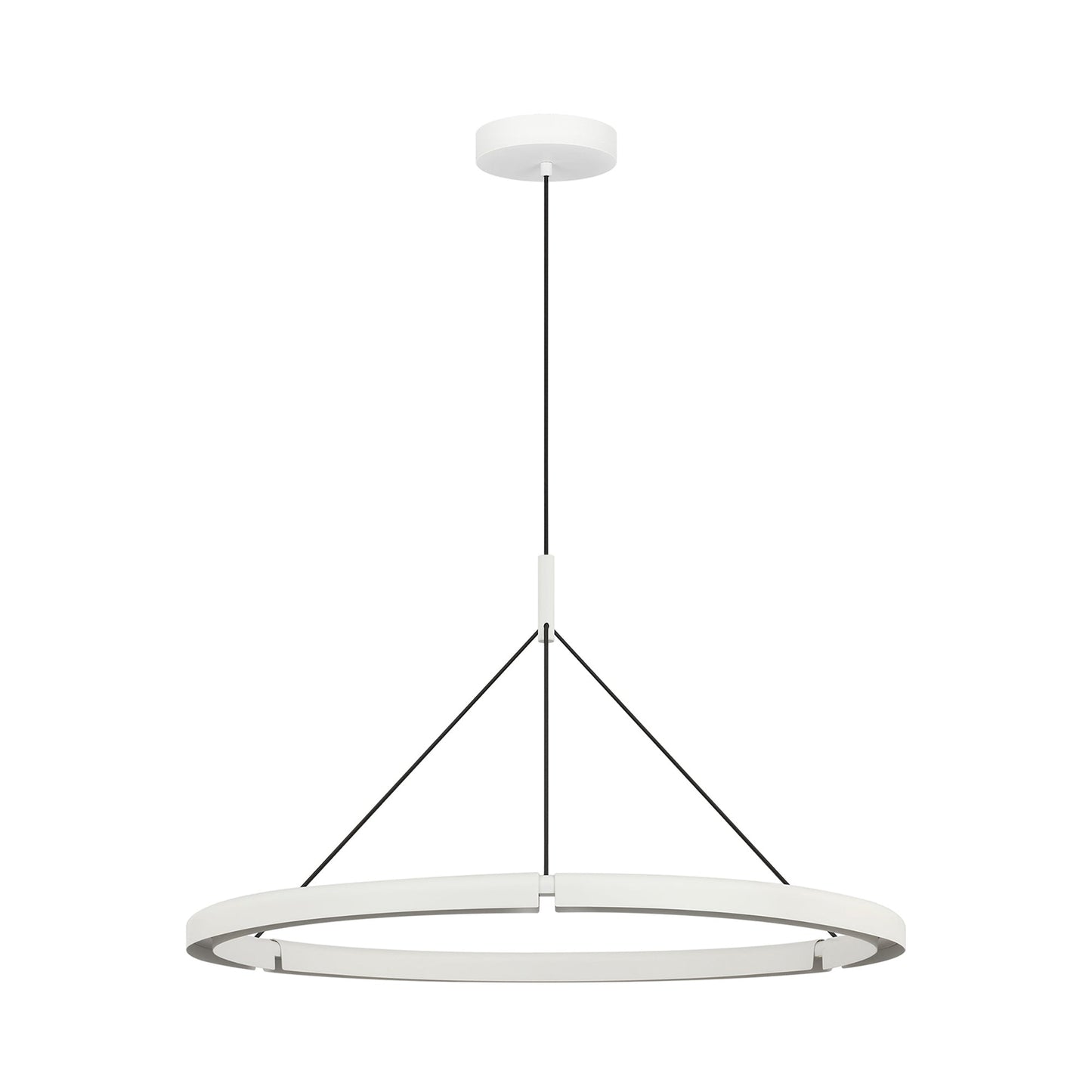 Cloak LED Chandelier in Matte White (36.6-Inch).
